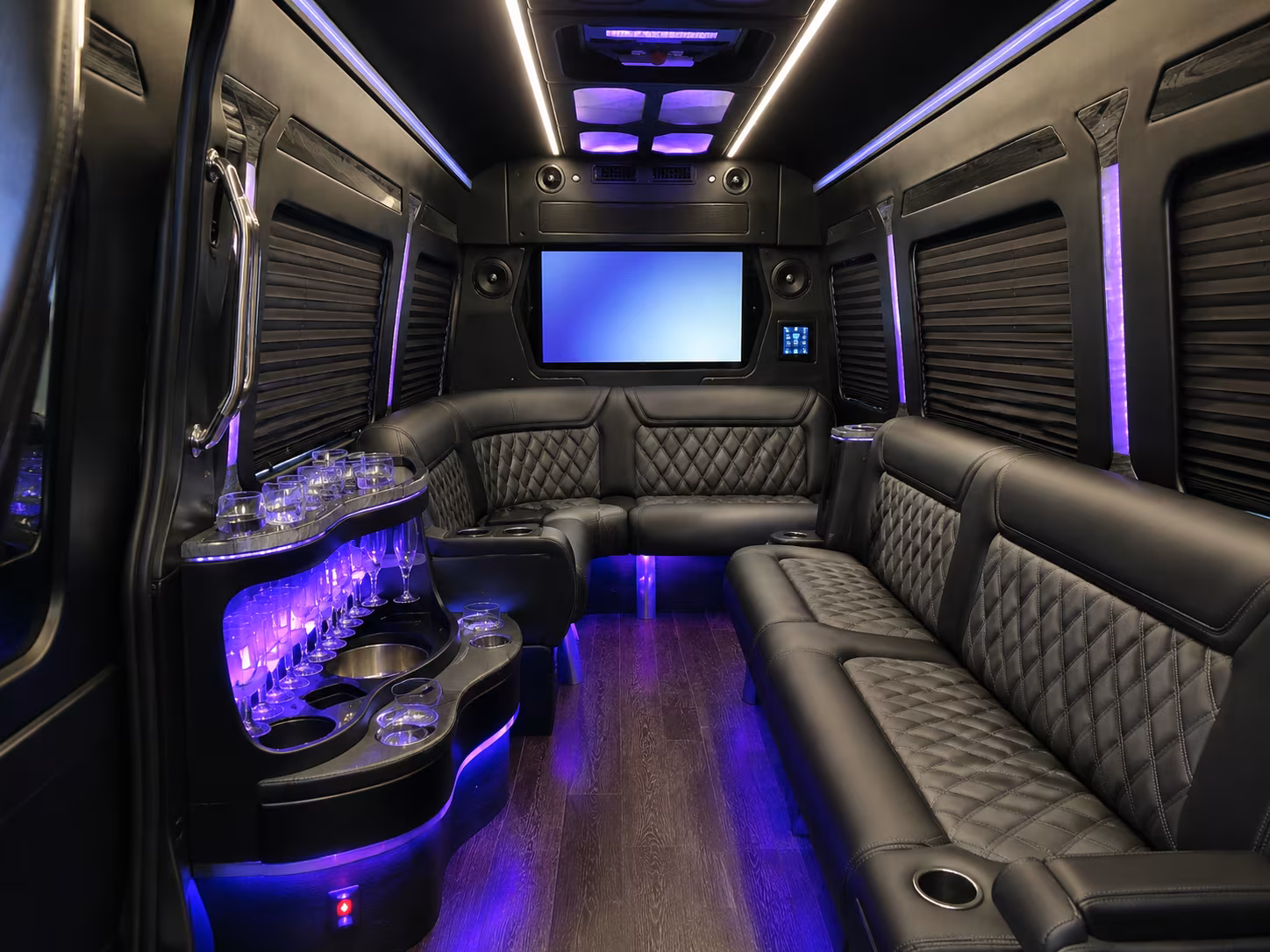 kennewick 50 passenger party bus inside